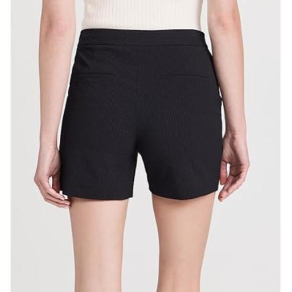 THEORY WOMENS SIZE 12 WAIST TAB SEER SUIT SHORTS STRETCH NAVY NEW - Picture 2 of 15